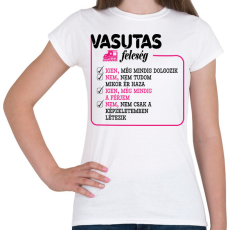 PRINTFASHION Vasutas feleség - Női póló - Fehér