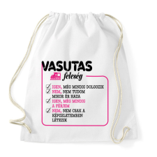 PRINTFASHION Vasutas feleség - Sportzsák, Tornazsák - Fehér tornazsák