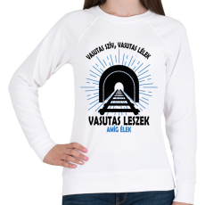 PRINTFASHION Vasutas szív, lélek - Női pulóver - Fehér