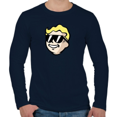PRINTFASHION Vault Boy - Férfi hosszú ujjú póló - Sötétkék