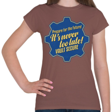 PRINTFASHION Vault Secure - Női póló - Mogyoróbarna női póló