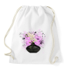 PRINTFASHION vázás virág pillangókkal - Sportzsák, Tornazsák - Fehér