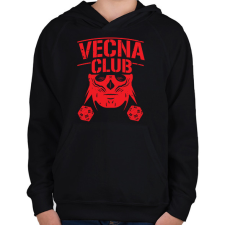 PRINTFASHION Vecna Club DND - Gyerek kapucnis pulóver - Fekete gyerek pulóver, kardigán