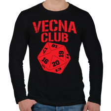 PRINTFASHION Vecna Club - Férfi hosszú ujjú póló - Fekete férfi póló