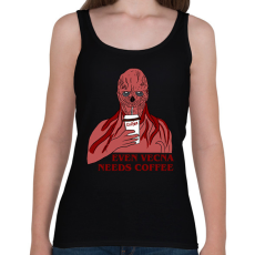 PRINTFASHION Vecnának is szüksége van kávéra - Női atléta - Fekete