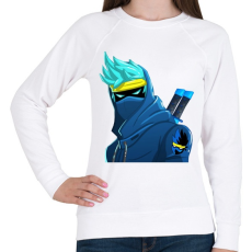PRINTFASHION Vector Fortnite Ninja  - Női pulóver - Fehér