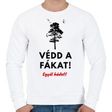 PRINTFASHION Védd a fákat - Férfi pulóver - Fehér férfi pulóver, kardigán