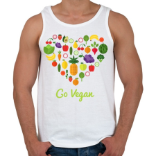 PRINTFASHION Vegán - Férfi atléta - Fehér atléta, trikó