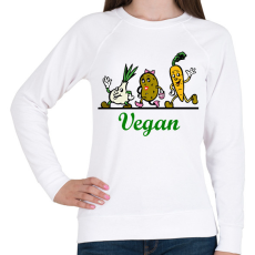 PRINTFASHION Vegán - gyökérzöldségek - Női pulóver - Fehér