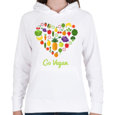 PRINTFASHION Vegán - Női kapucnis pulóver - Fehér női pulóver, kardigán