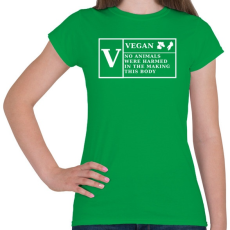 PRINTFASHION VEGAN - Női póló - Zöld