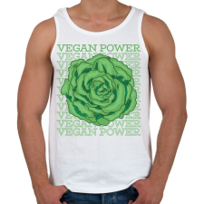 PRINTFASHION Vegan Power - Férfi atléta - Fehér atléta, trikó