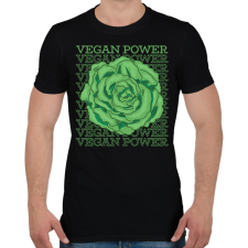 PRINTFASHION Vegan Power - Férfi póló - Fekete férfi póló