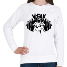 PRINTFASHION Vegan Power - Női pulóver - Fehér női pulóver, kardigán
