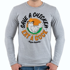 PRINTFASHION Vegan Society-01 - Férfi hosszú ujjú póló - Sport szürke
