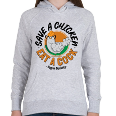 PRINTFASHION Vegan Society-01 - Női kapucnis pulóver - Sport szürke