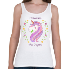 PRINTFASHION Vegán unikornis - Női atléta - Fehér női trikó