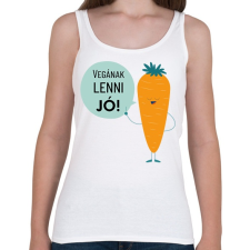 PRINTFASHION Vegának lenni jó! - Női atléta - Fehér női trikó