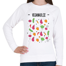 PRINTFASHION Veganholic - Női pulóver - Fehér