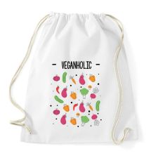 PRINTFASHION Veganholic - Sportzsák, Tornazsák - Fehér tornazsák