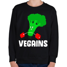 PRINTFASHION Vegans - Gyerek pulóver - Fekete gyerek póló