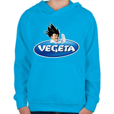 PRINTFASHION Vegeta - Gyerek kapucnis pulóver - Azúrkék