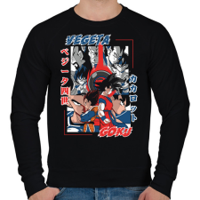 PRINTFASHION Vegeta vs goku - Férfi pulóver - Fekete férfi pulóver, kardigán