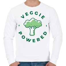 PRINTFASHION Vegetáriánus erő - Férfi pulóver - Fehér