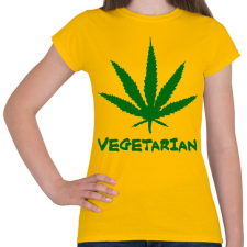 PRINTFASHION Vegetáriánus - Női póló - Sárga női póló