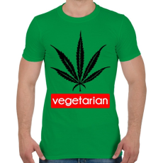 PRINTFASHION Vegetáriánusoknak - Férfi póló - Zöld
