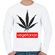 PRINTFASHION Vegetáriánusoknak - Férfi pulóver - Fehér