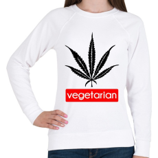 PRINTFASHION Vegetáriánusoknak - Női pulóver - Fehér