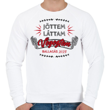 PRINTFASHION Végeztem - Dátummal - Férfi pulóver - Fehér férfi pulóver, kardigán
