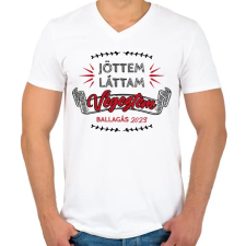 PRINTFASHION Végeztem - Dátummal - Férfi V-nyakú póló - Fehér férfi póló