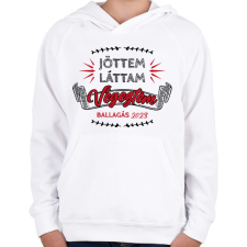 PRINTFASHION Végeztem - Dátummal - Gyerek kapucnis pulóver - Fehér gyerek pulóver, kardigán