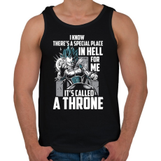 PRINTFASHION Vegita Trón - Férfi atléta - Fekete