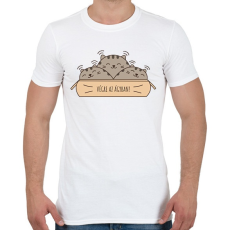 PRINTFASHION Végre az ágyban - Cicák - Férfi póló - Fehér