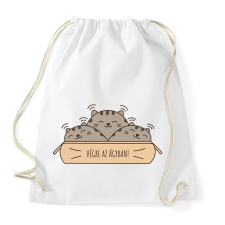 PRINTFASHION Végre az ágyban - Cicák - Sportzsák, Tornazsák - Fehér tornazsák