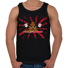 PRINTFASHION VÉGRE KARÁCSONY 2 - Férfi atléta - Fekete atléta, trikó