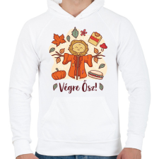 PRINTFASHION Végre ősz - Férfi kapucnis pulóver - Fehér férfi pulóver, kardigán