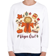 PRINTFASHION Végre ősz - Gyerek pulóver - Fehér gyerek pulóver, kardigán