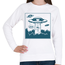 PRINTFASHION Végre - UFO - Női pulóver - Fehér női pulóver, kardigán