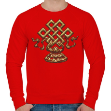 PRINTFASHION végtelen lótusz - Férfi pulóver - Piros