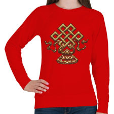 PRINTFASHION végtelen lótusz - Női pulóver - Piros női pulóver, kardigán