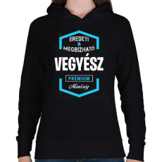 PRINTFASHION Vegyész prémium minőség - Női kapucnis pulóver - Fekete