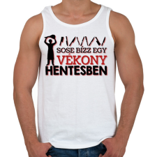PRINTFASHION Vékony hentes - Férfi atléta - Fehér atléta, trikó