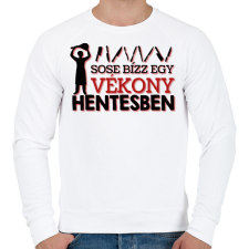 PRINTFASHION Vékony hentes - Férfi pulóver - Fehér férfi pulóver, kardigán
