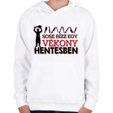 PRINTFASHION Vékony hentes - Gyerek kapucnis pulóver - Fehér gyerek pulóver, kardigán