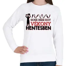 PRINTFASHION Vékony hentes - Női pulóver - Fehér női pulóver, kardigán