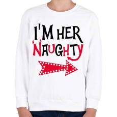 PRINTFASHION Velem van - Gyerek pulóver - Fehér